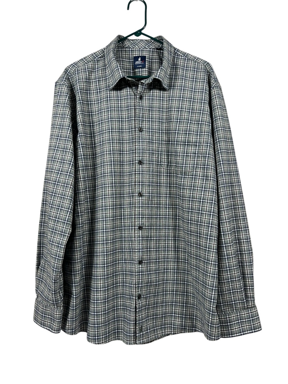 JOHNNIE-O CELO tucked button down long sleeve shirt in BALSAM check pattern XXL